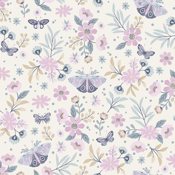 Manhattan Comfort Kennedy Zev Pink Butterfly 33 ft L X 209 in W Wallpaper BR4060-58103 - main